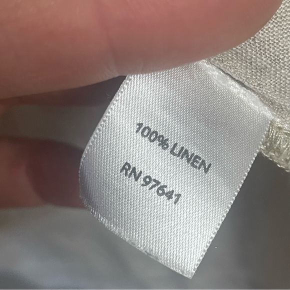 J. Jill Love Linen women’s size XS extra small Button Down Shirt oatmeal - Picture 3 of 9